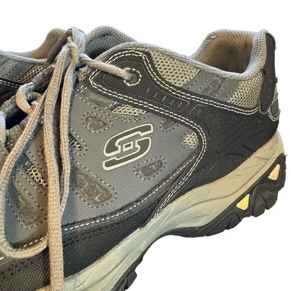 Skechers Afterburn Black Sneakers Lace Up Shoes Men's Size 13 - Picture 5 of 9